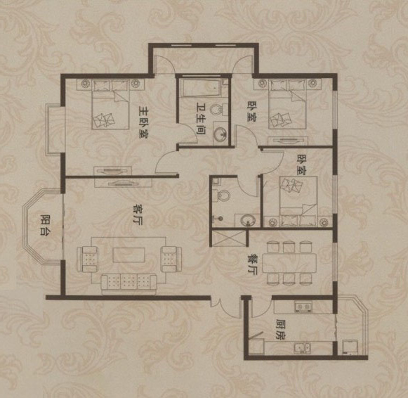 138㎡ 3室2廳